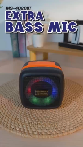 Mitsuyama MS-4020BT Bluetooth Speaker Extrabass With Mikro phone dengan Lampu LED Warna-warni Type-C