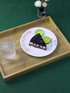 SoraX Wooden Bamboo Serving Tray Dried Fruit Tray Tea Cup Saucer Trays Snack Plate Serving Tray /Tea Cup S