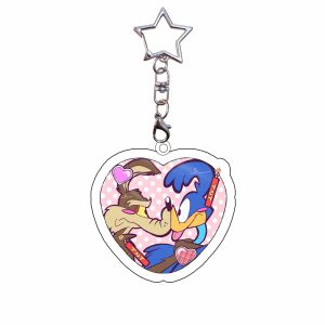 Bandai | for Coyote Vs Acme Movies Creativity Two People Peripheral Wile E Coyote Acrylic Keychain Backpack Pendant Fans Gift Ornament