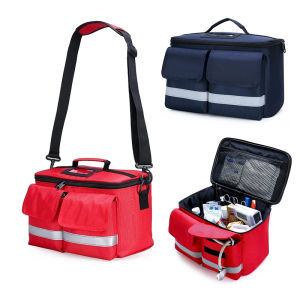 ชุดปฐมพยาบาลรถกันน้ำเปล่าแบบพกพาหลายชั้นกระเป๋าสะพายกระเป๋าเดินทางกลางแจ้งกู้ภัยและการอยู่รอดฉุกเฉิน