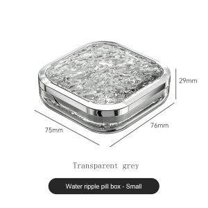 Water Ripple Pill Box Small Pill Box Daily Pill Box Organizer Travel Pill Container 4/6 Compartment Pill Holder Mini Pill Box