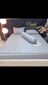 💎MÃ MÀU MỚI💎 Bộ Ga Gối Cotton Khách Sạn Sọc 3F Sang Trọng Vỏ Gối Ôm Khóa Kéo _ Nemtot Bedding