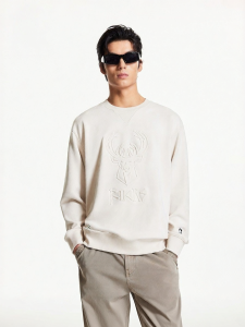 Jack Jones | Basketball Team Co-branded Mens Round Neck Loose Sweater