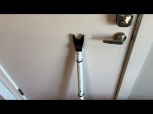 Door Security Bar & Sliding Patio Bar Adjustable Heavy Duty Stoppers，for Home Apartment Travel