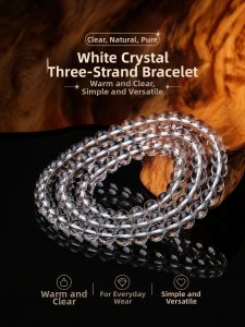 SIFUYUAN | Natural Women White Crystal Bracelet 3 Circles