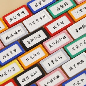 5*2.7cm Thẻ Giấy Thay Thế Từ Tính 9 Màu Nhãn Từ Tính Thẻ Từ Tính Có Thể Thay Thế Thẻ Từ Tính Có Thể Hấp Thụ Bảng Trắng Đồ Dùng Văn Phòng