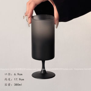 Vintage Style Glass Cup Straight Tube Home High Aesthetic Water Cup Luxury Coffee Juice Drink Wine Glass Creative Gradient Color