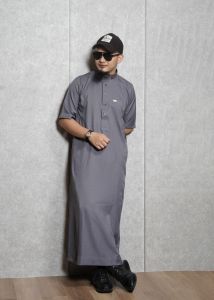 Jubah al amwa platinum afif lengan pendek gamis saudi