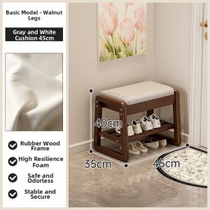ZHUSHANXIA | Narrow Solid Wood Combined Shoe Bench