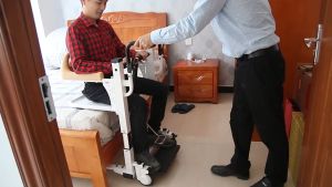 Hydraulic/Manual Lifting Transfer Chair & Wheelchair with commode to Transfer Patient from Bed to Chair For Disabled With Optional Add-on Detachable Seat transferrable to Car