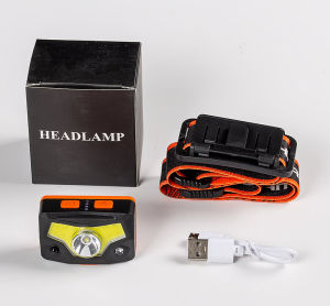 ESMARTER | LED Induction Headlamp USB Rechargeable Portable Head Flashlight Lanterns Camping Fishing Hiking Running Warning Headlight