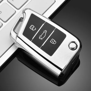 TPU Car Key Case Cover Shell Fob For VW Volkswagen Golf 7 MK7 Tiguan MK2 For SEAT Ateca Leon FR 2 Ibiza Skoda Octavia A7 Keyless