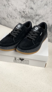 LEONS.ID MINOZ - Sepatu Sneakers Pria Kasual Kerja  Black Bahan Suede / Sepatu Kets Local Original