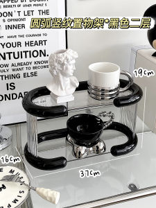 ชั้นวางแก้วแบบพับได้สำหรับโต๊ะทานอาหาร ชั้นวางของแบบประหยัดพื้นที่สำหรับบ้าน เครื่องประดับตกแต่งบ้านสไตล์เกาหลี