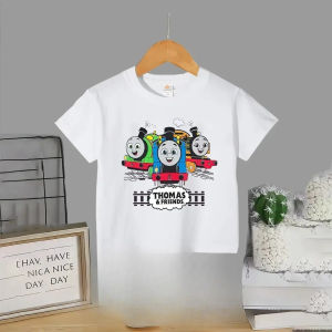Thomas The Train Kids Short Sleeve T-shirt Summer Casual Breathable Comfortable Relaxed Design Top for Boys and Girls