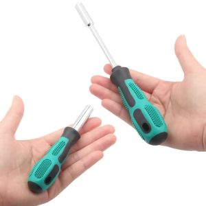 Bộ 2 Đầu Vặn Vít Từ Tính 1/4 Inch Đầu Lục Giác 6.35mm Chiều Dài 190mm & 110mm Tay Cầm Ổ Cắm Bằng Thép Không Gỉ