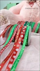 1 ROLL Pita Christmas Natal 1cm - Ribbon Snowflake PS107