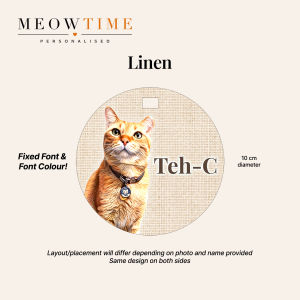 MeowTime Personalised - Custom Pet Portrait Luggage Tag PU leather with full-colour printing on 2 sides gifts for pet lovers christmas birthday