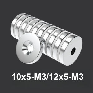 10x5-M3/12x5-M3 countersunk hole circular magnet widely used in whiteboards warehouses kitchens handicrafts refrigerators