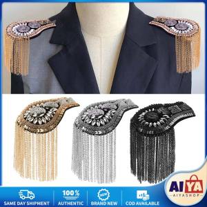 ★Same Day Shipping★ Fringe Epaulets Handmade Shoulder Jewelry Tassel Rhinestones Epaulettes Clothing Accessories Brooch Epaulet Shoulder Brooches LZC-Shoulder-Mark