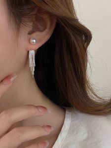 Bông Tai Mô Phỏng Ngọc Trai Sang Trọng Có Khóa Cài