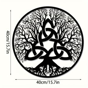 CIFbuy | CIFBUY Iron Wall Art Tree of Life Celtic Knot Metal Decor Unique 2D Irish Home Decoration Elegant Timeless Charm Hanging Ornamen