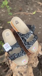 Heaven Shoes 37-40 Sandal Wanita Slide Nevadaa Hitam Matte Motif Kartun Casual Kekinian Matahari Anti Selip Trendy