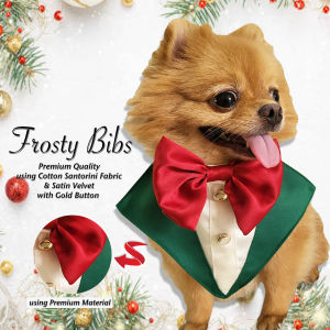baju anjing baju kucing tipe bibs natal frosty boy christmas