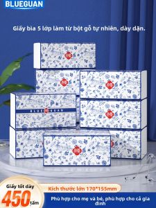 blueguan | Natural Premium Cotton Soft Tissues 5 layers 450 sheets