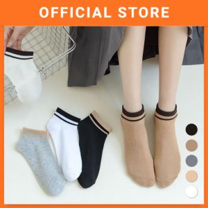 Korean Ankle Socks Striped Casual Breathable Anti Odour for Women / Sport / Student  女生条纹袜子