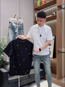 Áo Thun Nam Mùa Hè in Họa Tiết Cổ Tròn Tay Ngắn Thời Trang Đơn Giản Sang Trọng Phong Cách Mới Thương Hiệu Hợp Thời Trang