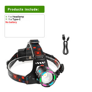 Super Bright LED Headlamp 30W Rechargeable Head Lantern Long Shot 1000M Powerful Headlight 18650 For Fishing Camping Flashlight