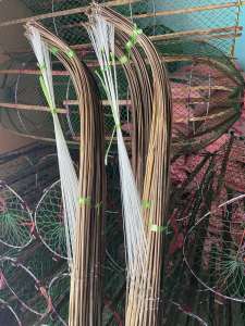 พร้อมส่ง❗ เบ็ดปักคันนา เบ็ดไม้ไผ่ ยาว 120 ซ.ม. 25-50 คัน คันเบ็ดไม้ไผ่ เหลากลมอย่างดีไม่มีเสี้ยนรมควันกันมอด เบ็ดปัก พร้อมตะขอเบ็ด ตาระฆังเบอร์หนึ่ง พร้อมใช้