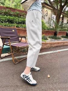 Quick Dry Sports Pants Womens Loose High Waist Straight Leg Wide Leg Nine Point Blue Color Summer 2025 Casual Trousers