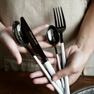 OMK Nordic style stainless steel Flatware Sets spoon and fork set dessert spoon