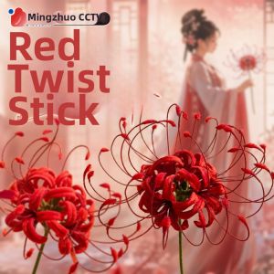 MINGZHUO | Red Color Handmade DIY Flower Material Kit Special Dense Chenille Stems