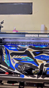 sticker decal wr 155 motif hitam biru motif eksavator keren