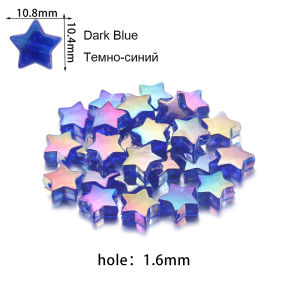 St.kunkka 100pcs AB Color Five-pointed Star Heart-shaped Acrylic Loose Spacer Beads For Necklace Bracelet Jewelry Making