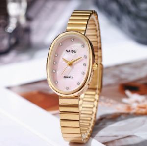 100% Original Versatile Fashion Watch Student Fashion Ladies Watch Femininity Bamboo Strap Oval