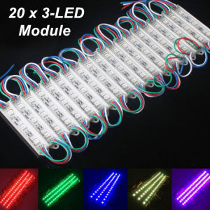 Angelila 20pcs Store Window Light Kits Storefront Strip Light DC12V White Lighting 5050 RGB COB White Module Lights for Indoor Outdoor Advertisement Letter Design Storefront Signage Led Light