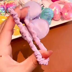 FG Ikat Rambut Anak Motif Pita Kupu-kupu Model Sequin Manik Aksesoris Rambut Anak Perempuan Gaya Korea A18
