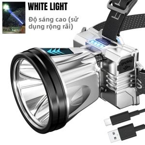 Đèn Pin Đội Đầu LED Sạc Lại Được GGbingo 10000mAh Siêu Sáng Công Suất Cao Chống Nước Dùng Cho Câu Cá Cắm Trại Đèn Khẩn Cấp