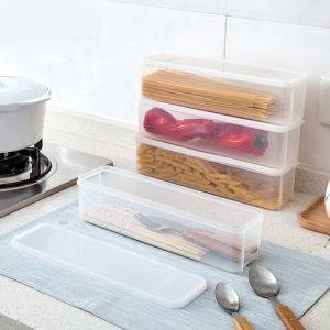 Japanese Style Kitchen Plastic Storage Box for Utensils Noodles Preservation Container Chopsticks Holder Pasta Storage Case
