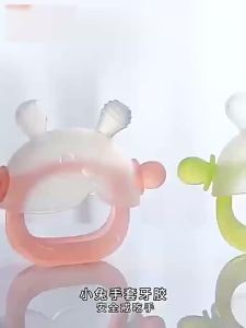 AODUOYAYA Baby Teether Rabbit Wristband Food Grade Silicone BPA-free Girl Boy Anti-eat Hand Bite Toy Chew