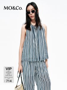 MO&Co. | Adjustable Strap Shoulder Cutout Shirt