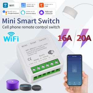 Tuya WiFi Smart Switch 2-way Control Mini Smart Breaker 16A 20A APP Voice Control Works With Smart Life Alexa Google Home