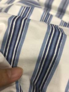 Vải kate nhung sọc dọc 2cm màu xanh biển co giãn 2 chiều (khổ 1m5)may đầm váy áo sơ mi áo kiểu đồ bộ