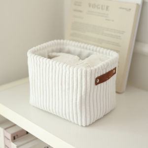 Nordic Luxury Desktop Organizer Box Fabric Velvet Snacks Miscellaneous Items Hall Sorting Basket High End Cross Border New Arrival