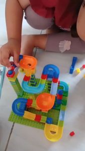Mainan Susun Balok Brick Susun Membangun Lintasan Balapan Blocks Bricks Mainan Anak Balok Susun
