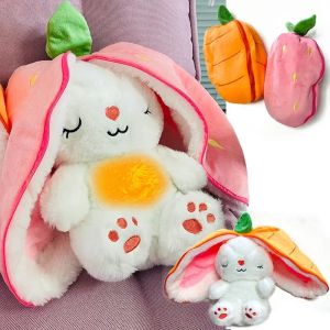 *Cute Music Luminous Breathing Doll with Motion Lights Plush Baby Sleeping Toys Bunny Soft Cartoon Plush Doll Early Childhood..